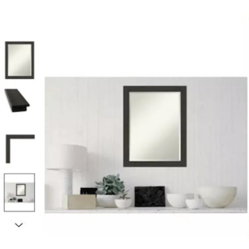 AMANTI Art Rustic Plank Framed Bathroom Vanity Wall Mirror, Various Sizes